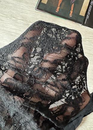 Ажурные черные колготки со швами