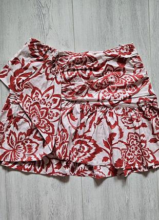 Мини юбка в цветочек