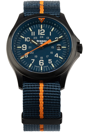 Швейцарський чоловічий годинник traser p67 officer pro ts синій 111068