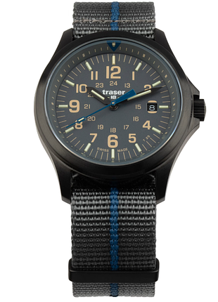 Швейцарський чоловічий годинник traser p67 officer pro ts сірий 111071