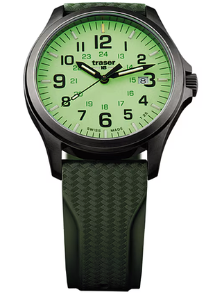 Швейцарський чоловічий годинник traser p67 officer pro rs зелений 107424