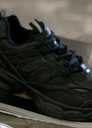 Подростковые кроссовки кожаные черные 37- 40