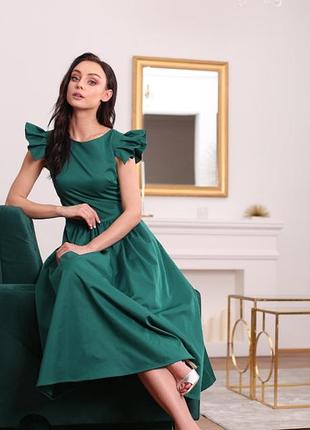 Смарагдова міді сукня с