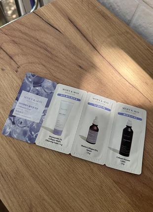 Набор саше 3-в-1 mary&may collagen line