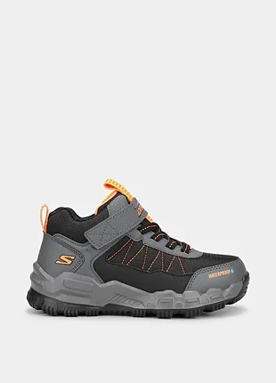 Оригинальные детские ботинки skechers /cтильные ботинки скечерс для мальчика серого цвета