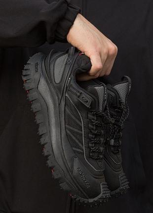 Зимние термо кроссовки moncler trailgrip gore-tex black