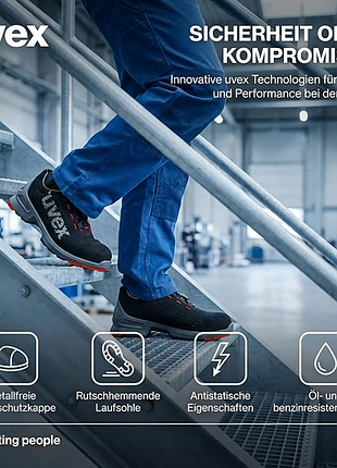 Uvex 1 work safety trainer s1 src esd твердий носок оригінальні кросівки