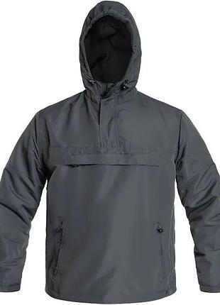 Brandit windbreaker jacket anthracite — чоловіча куртка-кенгуру / анорак