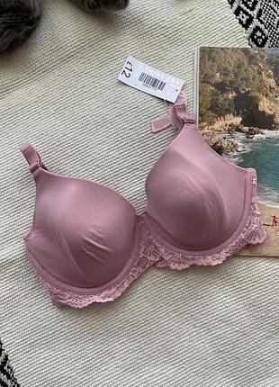 34dd / 75dd бюстгальтер з гладенько чашкою та мереживною спинкою george
