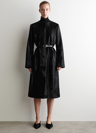 Пальто хутряне cos pony hair-effect leather long coat / 38