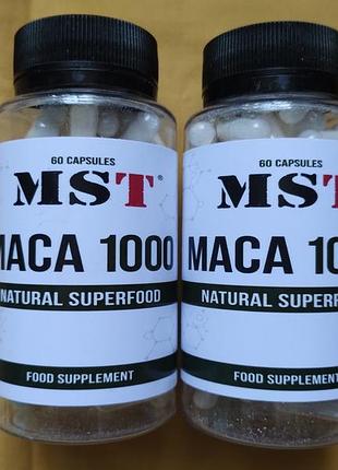 Екстракт маки перуанської mst maca 1000, 60 капсул (natural superfood)