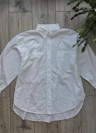 Котонова біла сорочка h&m