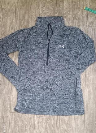 Женский спортивный лонгслив under armour heatgear 1/4 zip (размер l) - оригинал