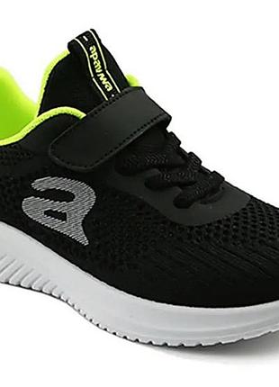 Кросівки унісекс apawwa black-green, польща 32-37