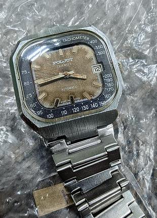 Винтажный poljot automatic 23 jewels (татиметр) срсер + родной браслет «полет»