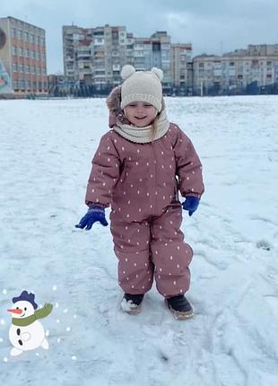 Зимовий комбінезон на дівчинку h&m по бірці 98 розмір 2-3 роки