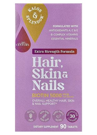 Комплекс витаминов для волос кожи ногтей hair skin nails 21st century 90 таблеток