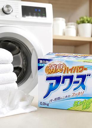 Rocket soap powder laundry with bleach пральний порошок з відбілювачем та мʼятним ароматом, 900 г