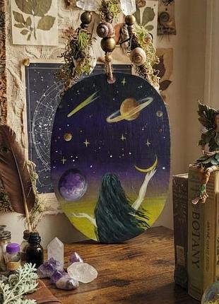 Небольшая картина на спиле дерева ручной работы ✨