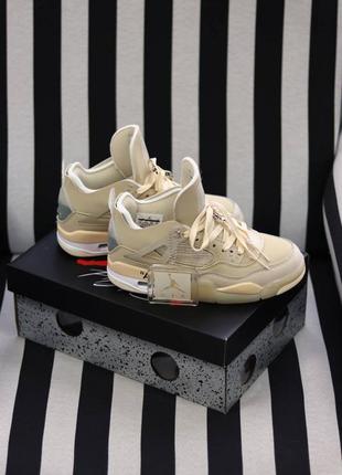 Кроссовки air jordan 4 retro off white6 фото