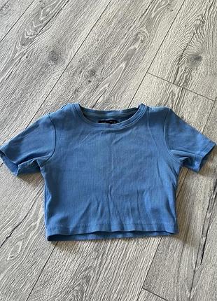 Синий короткий топ sinsay, xs