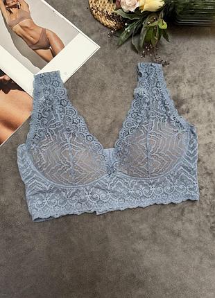 Широкий бюстгалтер бралет з мережива intimissimi eleonora небесно блакитний колір