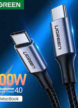 Кабель ugreen us316 type-c - type-c 100w qc4.0 5a 1м black