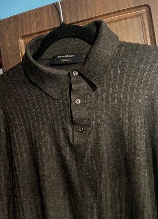 Оригинальное кашемировое поло ermenegildo zegna couture (100% cashmere, размер 52 / xl)