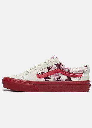 Женские кеды vans sk8-low "rice baijiu red / horse print" vn0a4uuk6bt