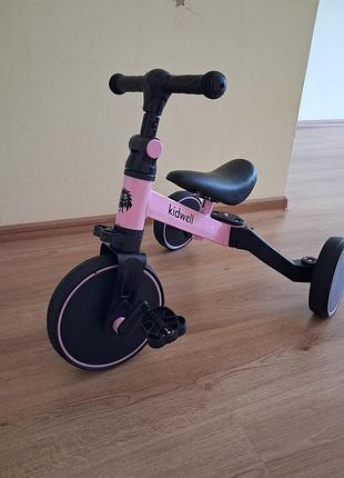 Велосипед беговел 3 в 1 kidwell pico pink