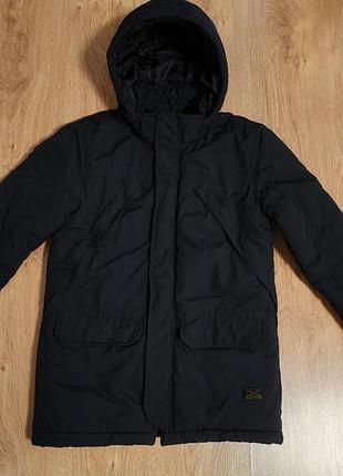 Теплая куртка на мальчика h&amp;m, удлиненная куртка на парня, р. 146-152, 10-12 лет