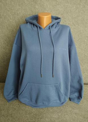 Бавовняне худі синього кольору 46-48 розміру