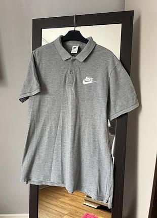 Чоловіча сіра футболка-поло nike, розмір m