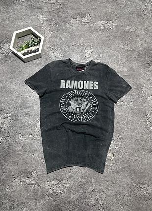 Футболка ramones оригінал сіра варена чоловіча рок мерч футболка 1234 ramones
