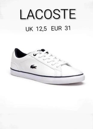 Стильные кеды бренда lacoste с логотипом и надписью бренда u9 12,5 eur 31
