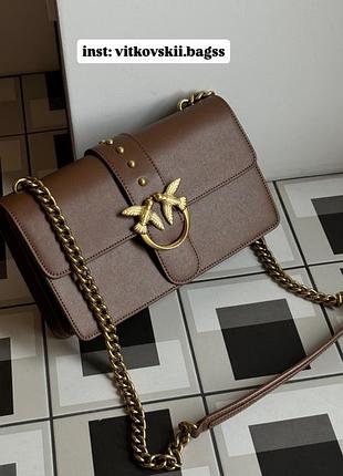 Сумочка love classic icon simply brown/gold🤎