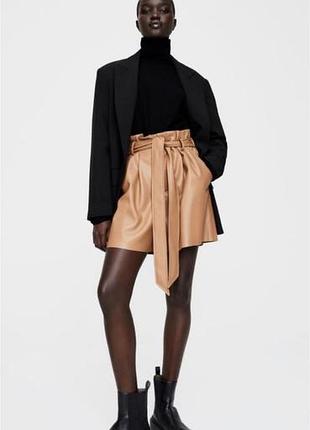 Шорти бермуди шкіра zara