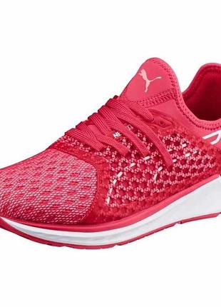 Жіночі бігові кросівки puma ignite 4 netfit у яскраво-рожевому забарвленні (paradise pink).розмір:37,5
