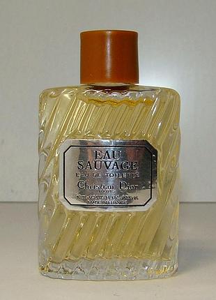 Миниатюра christian dior eau sauvage 10 мл. оригинал. винтаж.