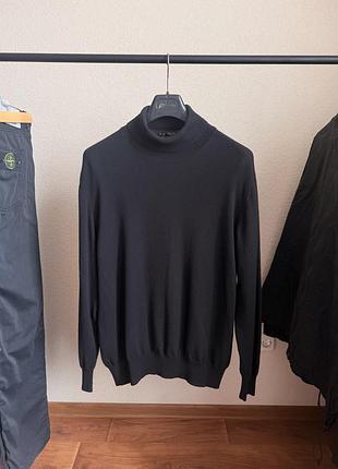 Гольф loro piana cashmere black classic turtleneck