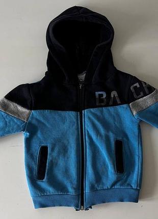 Кофта bizizo kids з капюшоном, синя, 92 см, на 2 роки