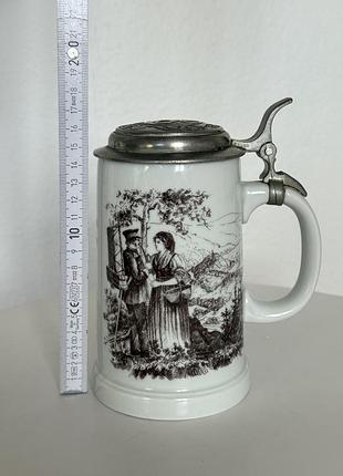 Пивний кухоль lichte (гдр), кришка echt zinn (олово)