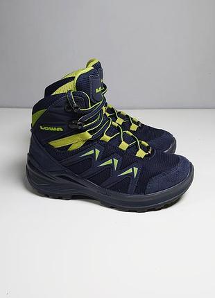 Ботинки треккинговые lowa innox pro BSDx mid jr blue/green neon/black 28 г. оригинал