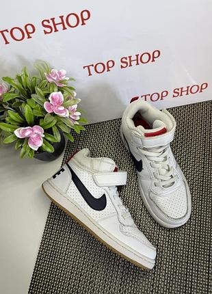 Оригинальные кроссовки кожаные высокие хайтопы nike