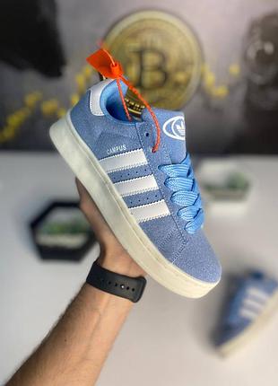 Стильные женские кроссовки adidas campus 00s blue