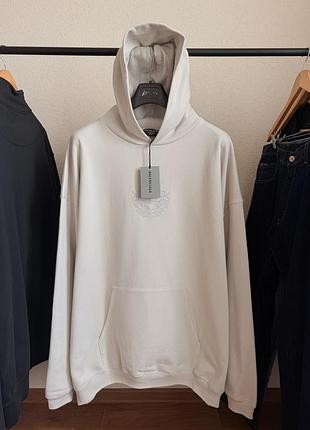 Худи balenciaga white gitd lions laurel body hoodie