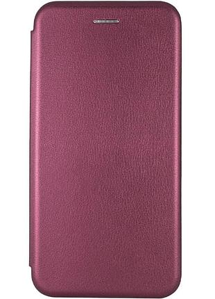 Кожаный чехол-книжка classy для motorola edge 70 fusion / 70 fusion+ бордовый