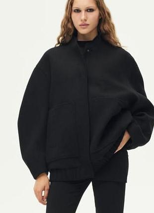 Шерстяний бомбер zara