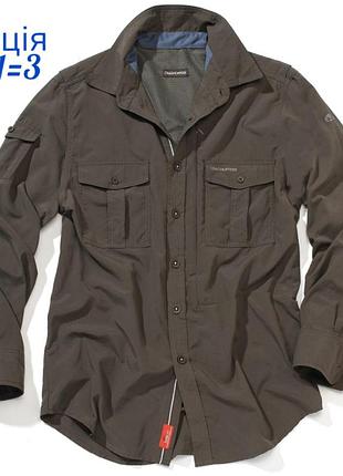 Туристична сорочка craghoppers nosilife adventure shirt mens med dark brown із захистом від комах для походів