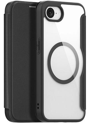 Чохол-книжка dux ducis skin x pro with magsafe для apple iphone 16e / 17e (6.1") black